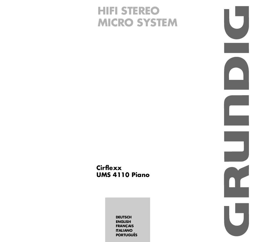Notice GRUNDIG CIRFLEXX UMS 4110 PIANO Trouver une solution à un